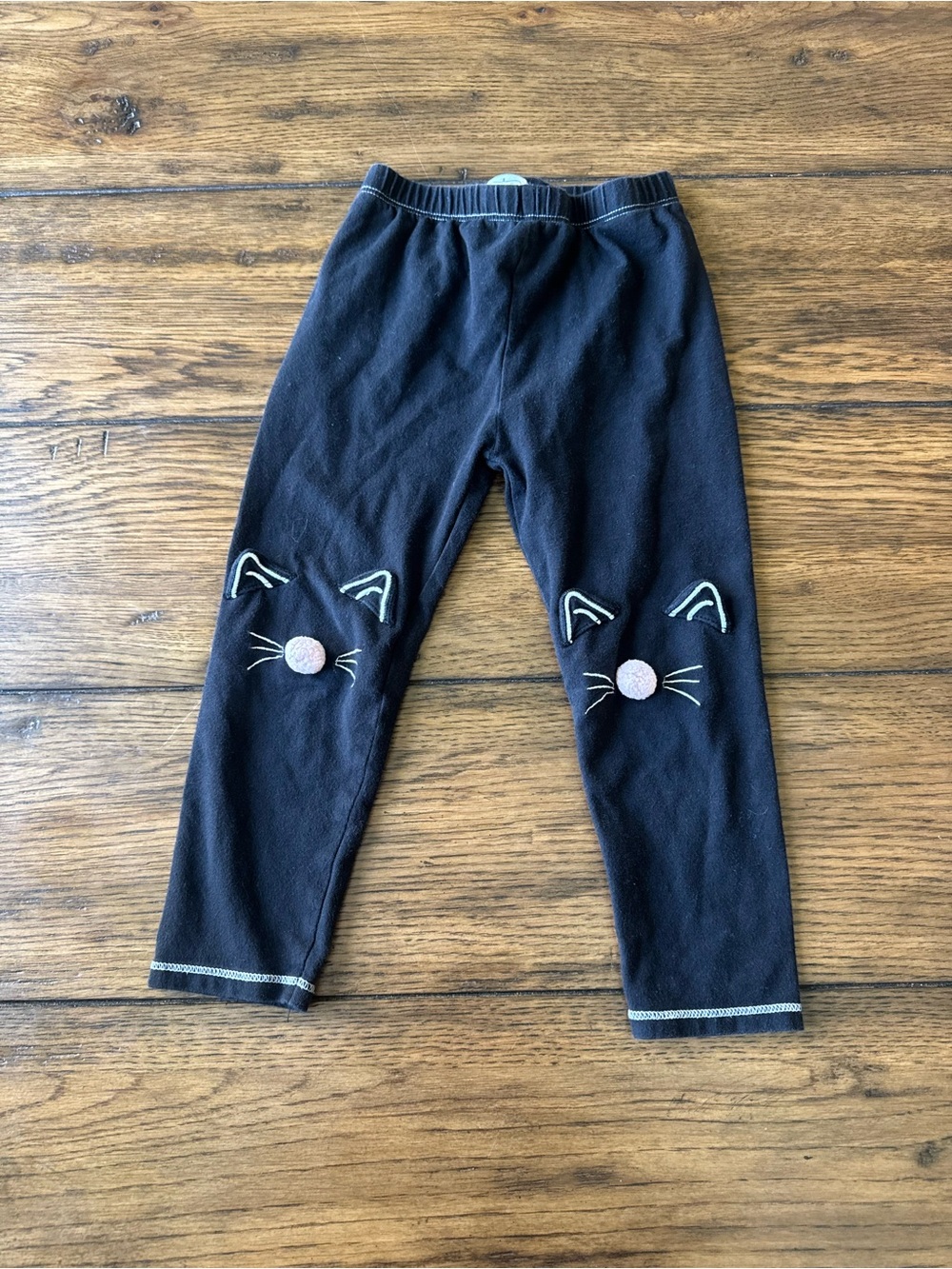 Mud Pie Girls' Black Cat Leggings